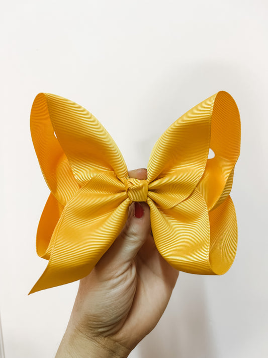 Hair Bow 5.5” (mustard)