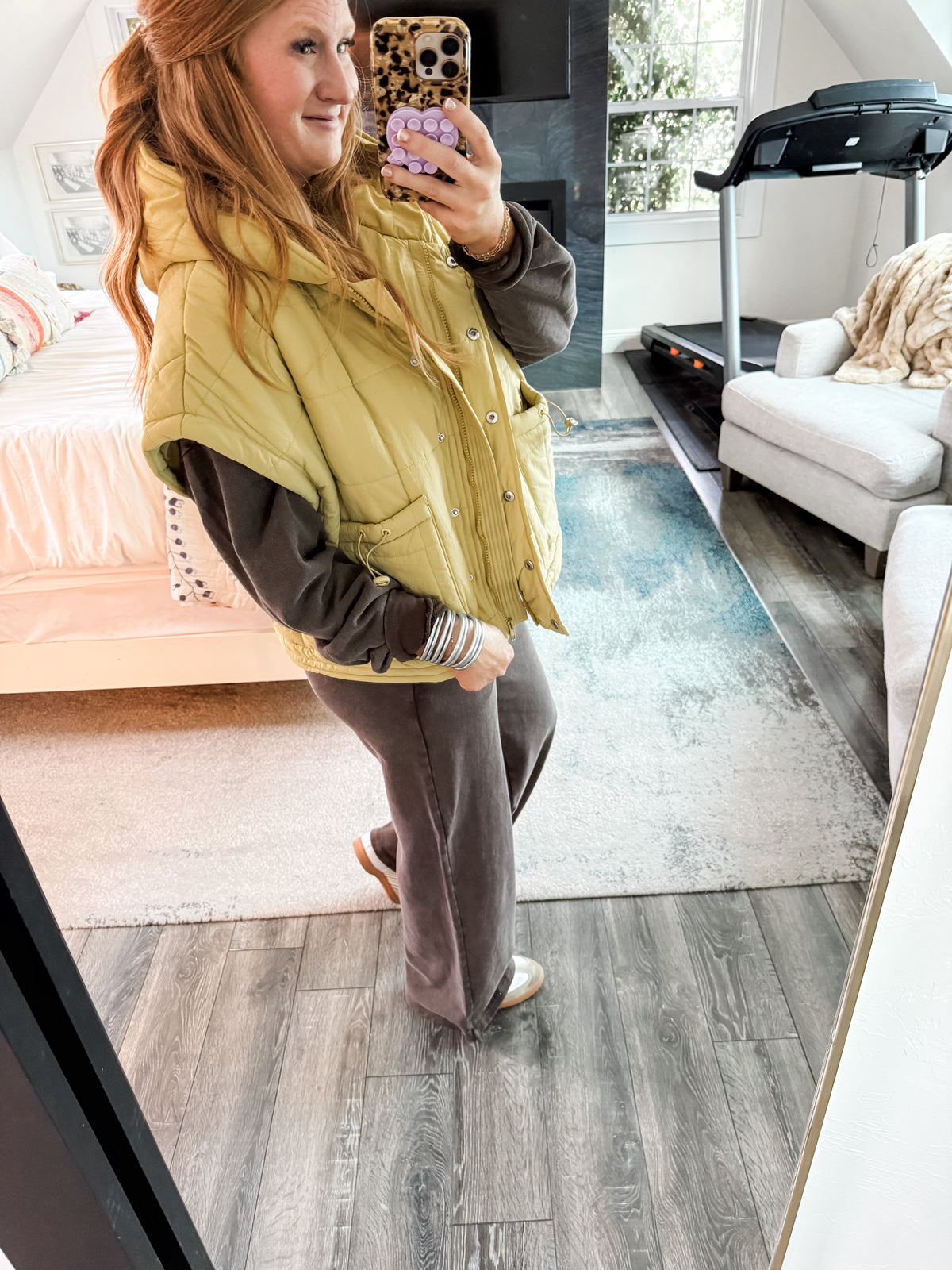 Winnie Quilted Vest - Matcha Latte