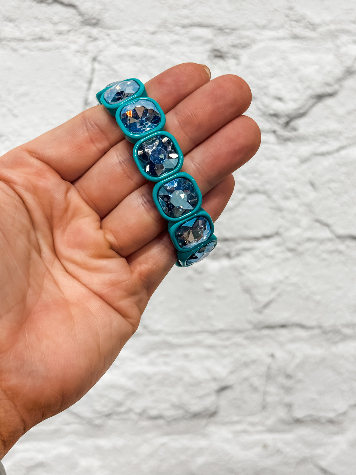 Elise Teal + Light Blue Bracelet