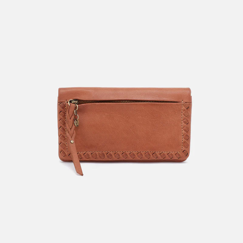 Hobo Lumen Continental Wallet - Washed Leather Harvest Wheat