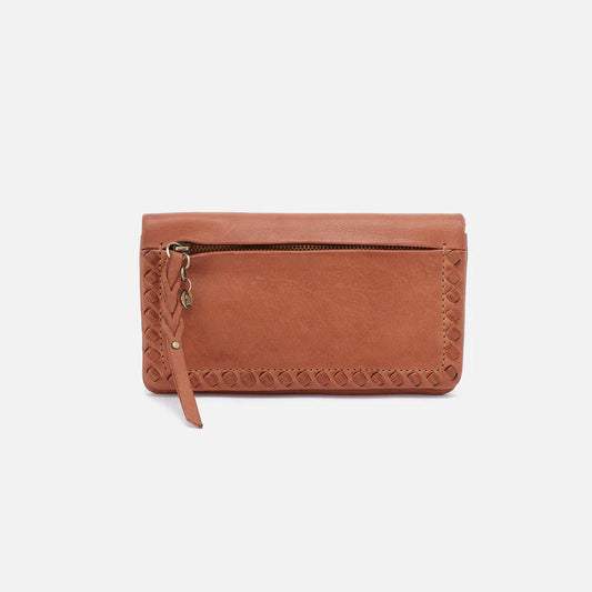 Hobo Lumen Continental Wallet - Washed Leather Harvest Wheat