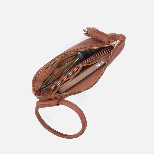 Hobo Sable Wristlet - Burnished Saddle