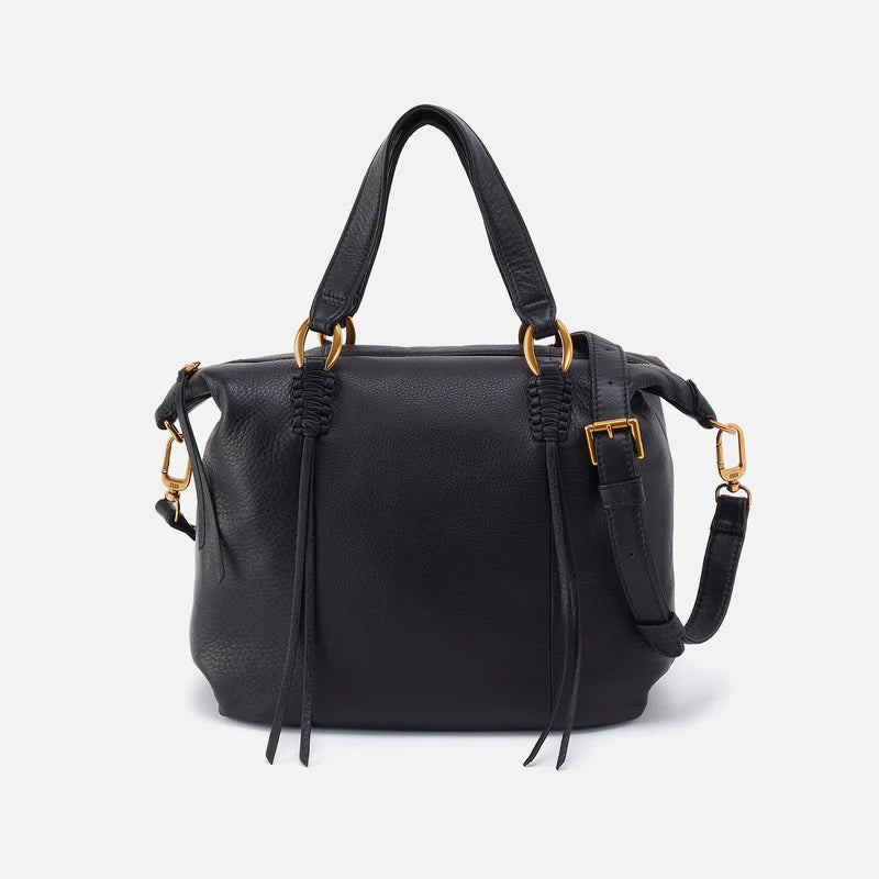 Hobo Harley Satchel - Pebbled Leather Black