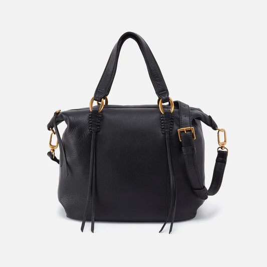 Hobo Harley Satchel - Pebbled Leather Black
