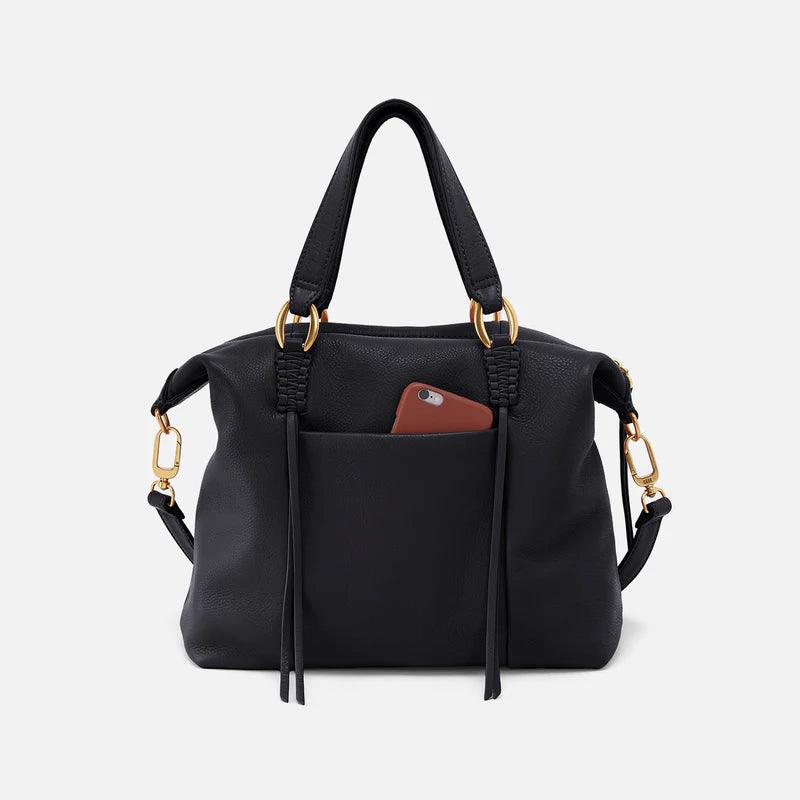Hobo Harley Satchel - Pebbled Leather Black