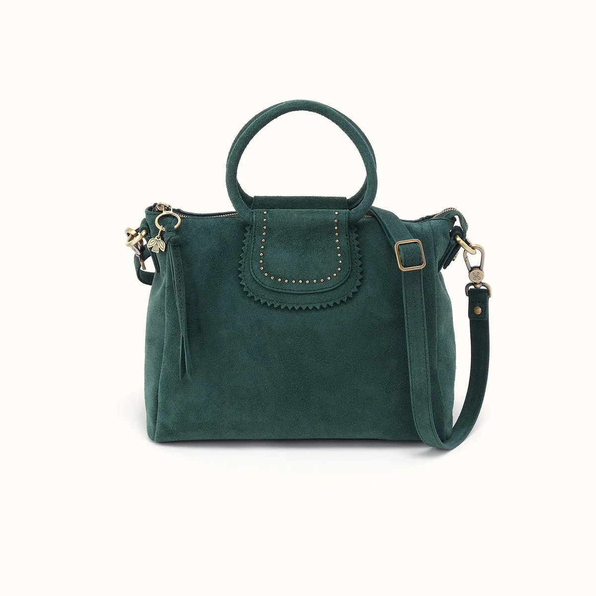 Hobo Medium Satchel - Suede Pine Needle