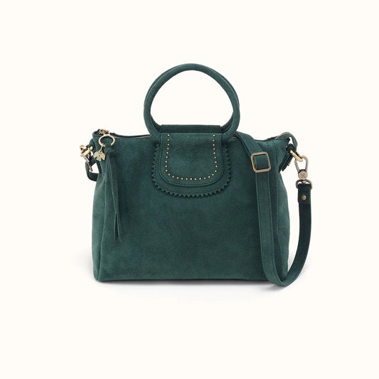 Hobo Medium Satchel - Suede Pine Needle