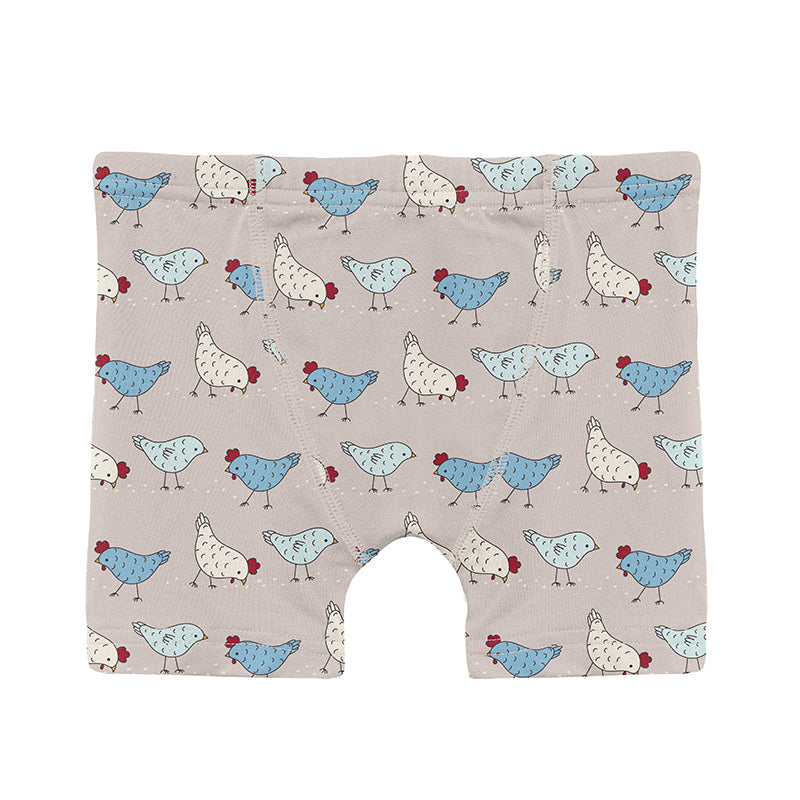 Kickee Pants Boxers - Latte Chickens