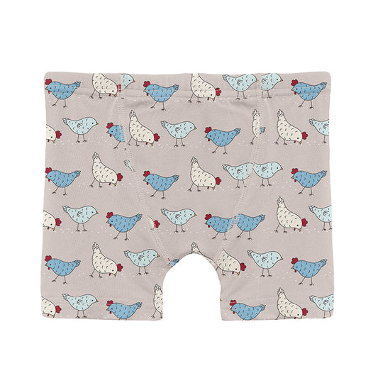 Kickee Pants Boxers - Latte Chickens