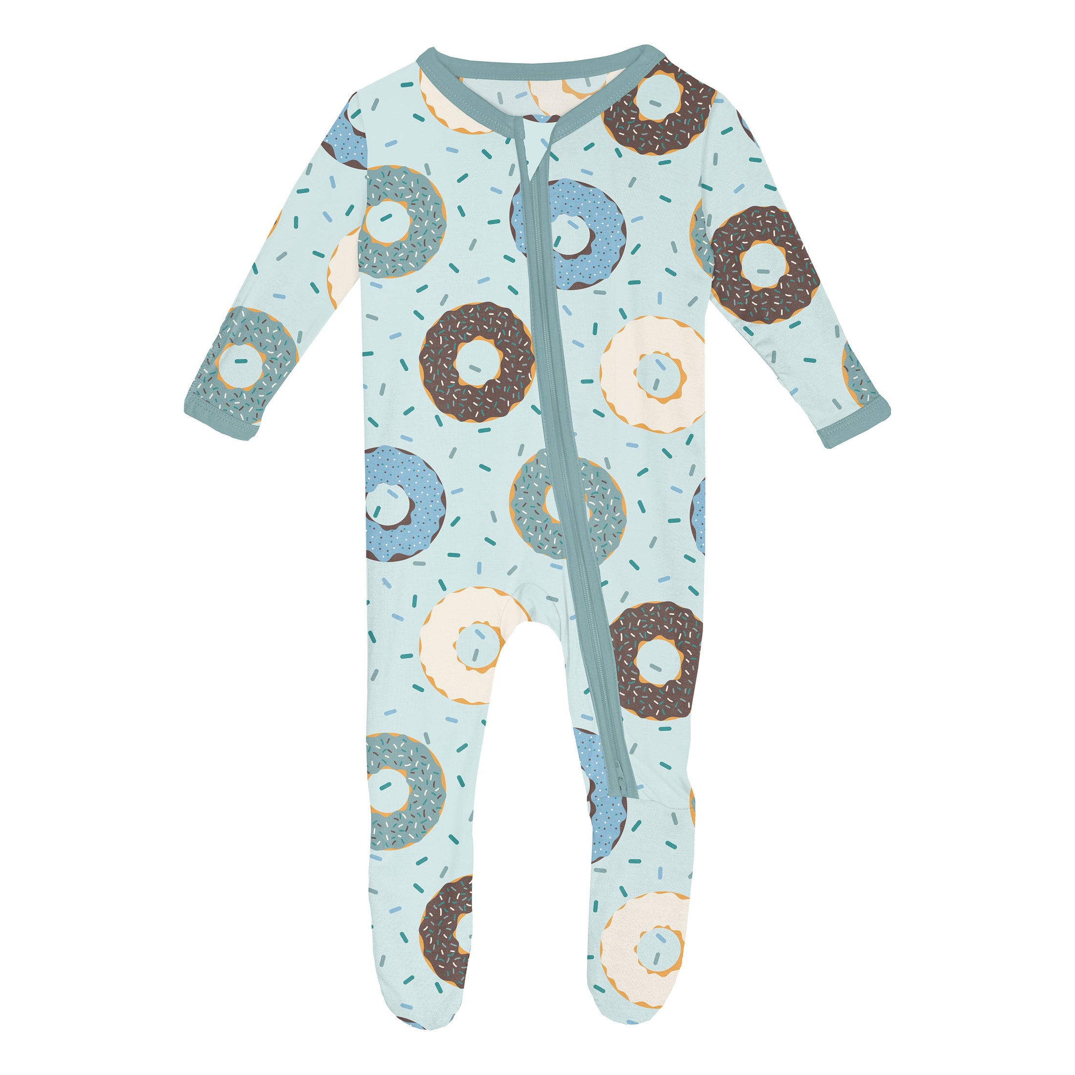 Kickee Pants 2 Way Zipper Footie - Fresh Air Donuts and Sprinkles