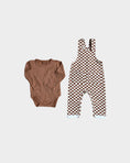 Load image into Gallery viewer, Rust Checkered Overalls + Bodysuit
