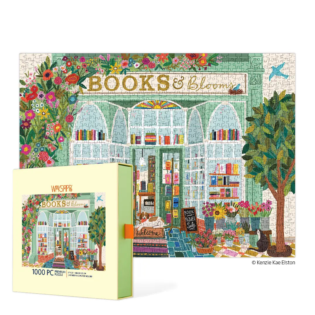 Books and Blooms 1000 Piece Puzzle