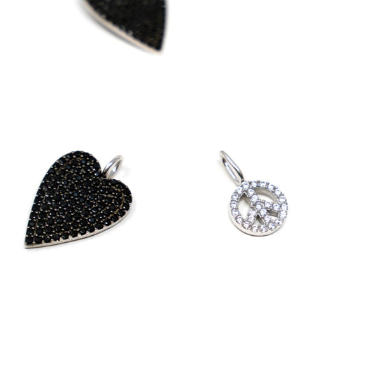 Peace and Love Charm: Gold