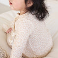 Load image into Gallery viewer, Lovely Leopard Bamboo Waffle Zipper Ruffle Footie
