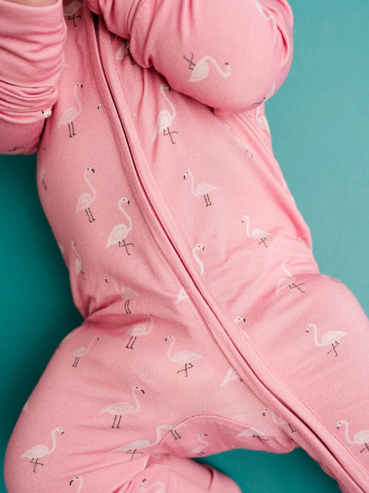 Pink Flamingo Footie