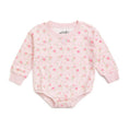 Load image into Gallery viewer, Pink Rose Long Sleeve Romper
