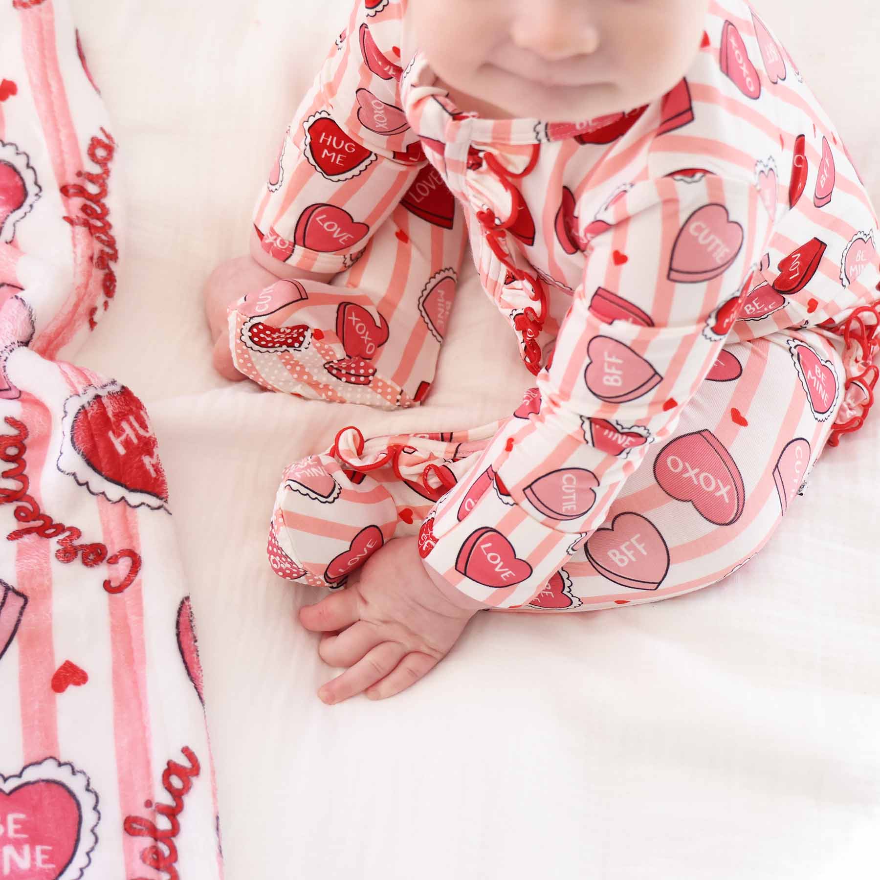 Sweet Like Candy Ruffle Zipper Footie