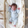 Load image into Gallery viewer, Bamboo Button Top & Bottom | Ice Blue
