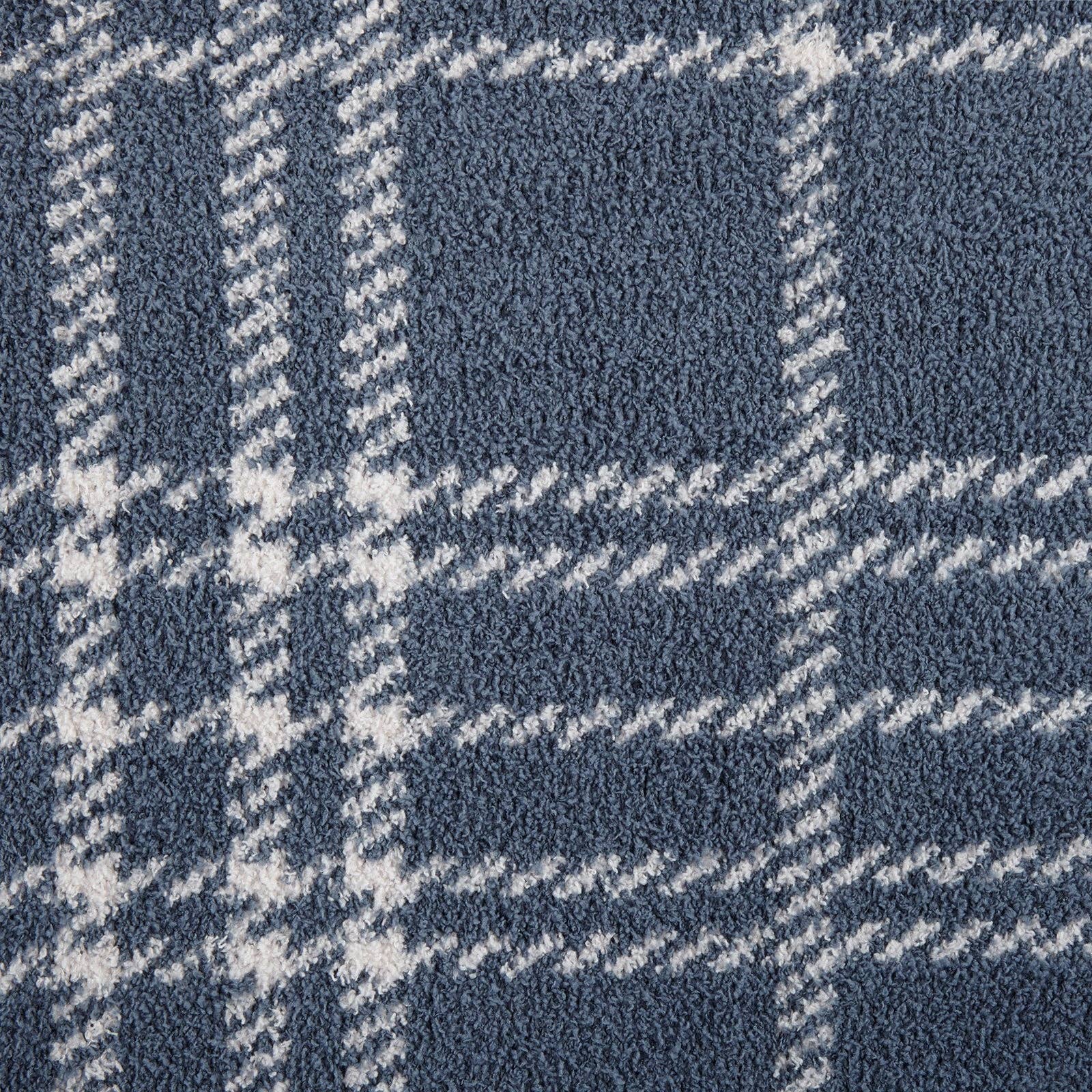 Quinn Plaid Cozy Knit Throw - Blue