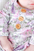 Load image into Gallery viewer, Newborn Baby Knot Gown & Hat Set | Lavender Lullaby
