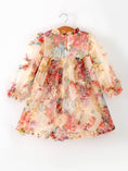 Load image into Gallery viewer, Pastel Flower Ruffle Layered Girls Dress
