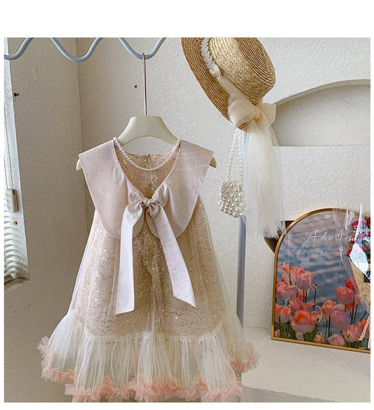 Annabelle Sequin Tulle Girls Dress