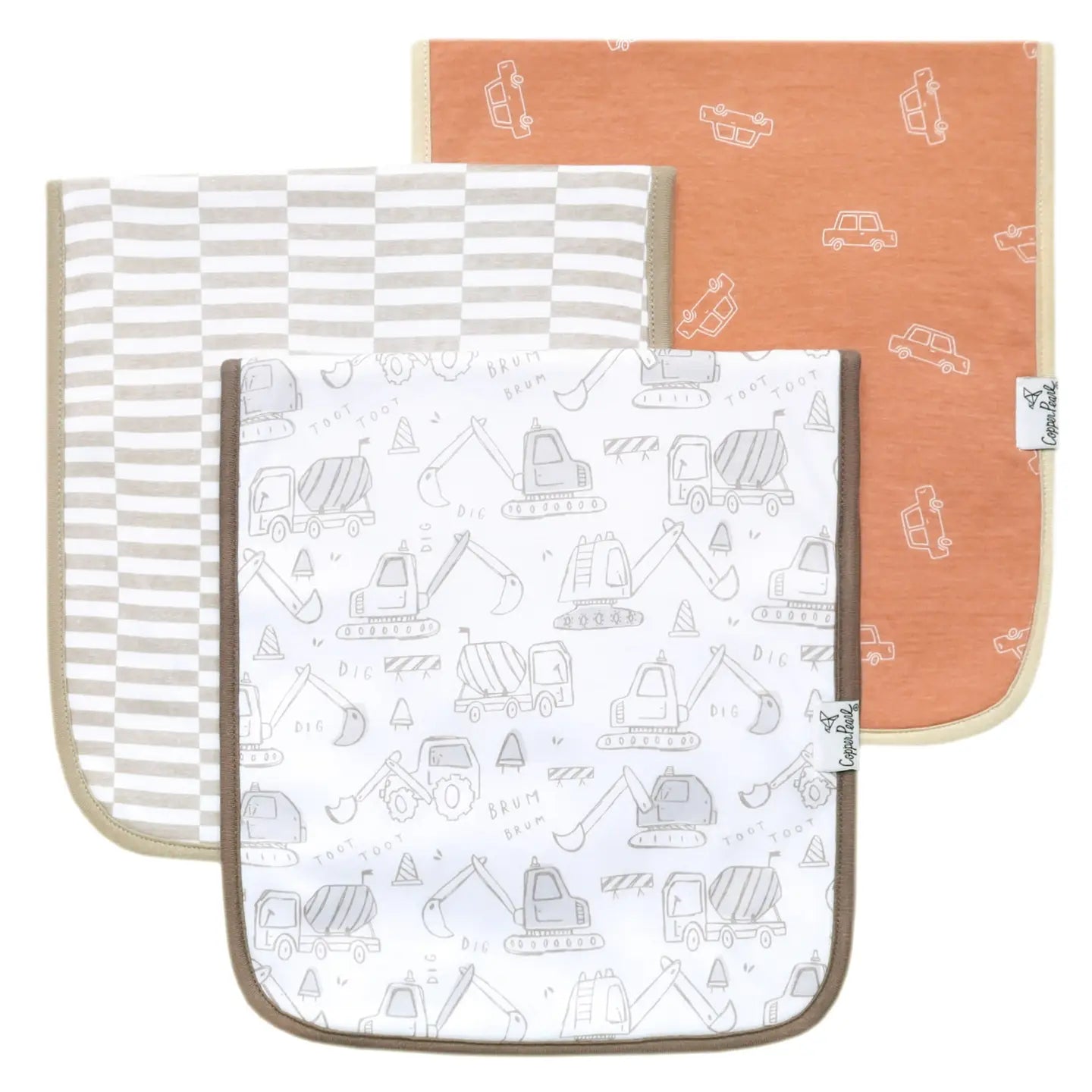 Copper Pearl Burp Cloth Set - Gage