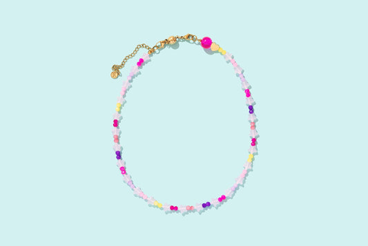 Marla Multi-Colored w/ Pink Stars Necklace