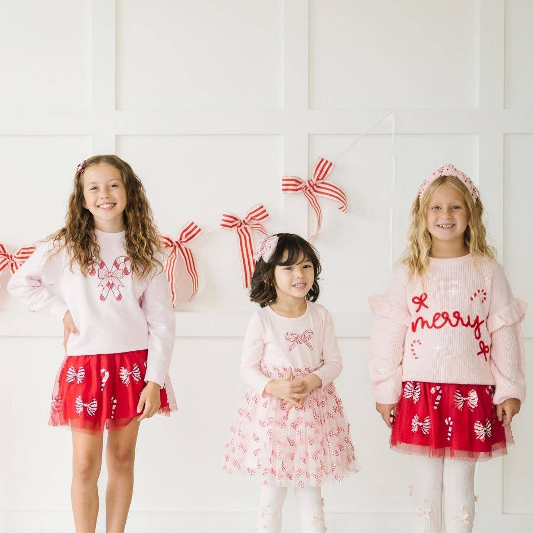 Candy Cane Coquette Sequin Christmas Tutu