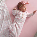 Load image into Gallery viewer, Fancy Frills Newborn Baby Knot Gown & Hat Set
