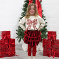 Load image into Gallery viewer, Christmas Plaid Bow Patch Sweatshirt
