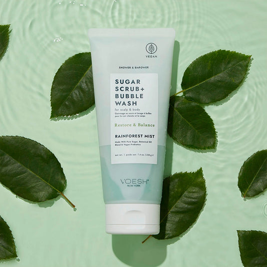 V'OESH Sugar Scrub + Body Wash - Rainforest Mist