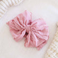 Load image into Gallery viewer, Large Ruffle Knit Bow | Sweet & Simple: Crepe
