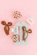 Load image into Gallery viewer, Mocha Bow and Checkered Claw Hair Clip Set
