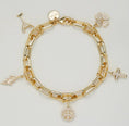 Load image into Gallery viewer, Peace and Love Charm: Gold
