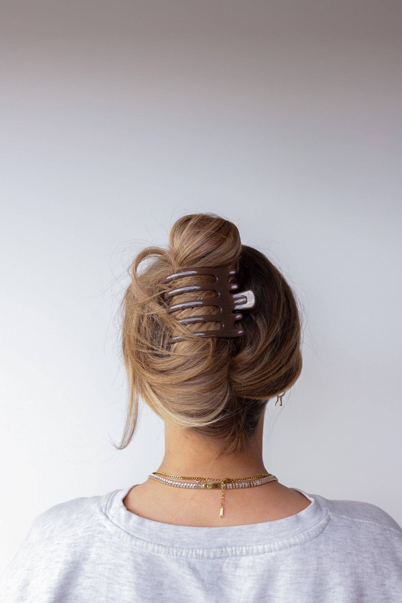 KAXI WIDE LAY DOWN CLAW: SHINY BERRY BROWN