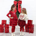 Load image into Gallery viewer, Christmas Plaid Bow Patch Sweatshirt

