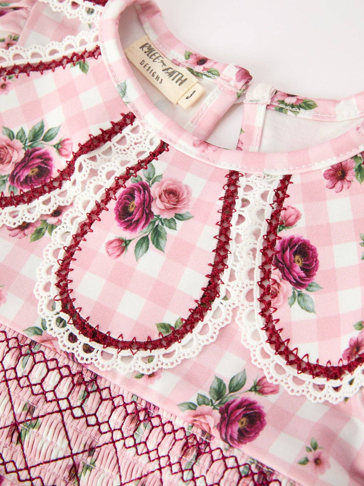 Vintage Smocked Floral Dress