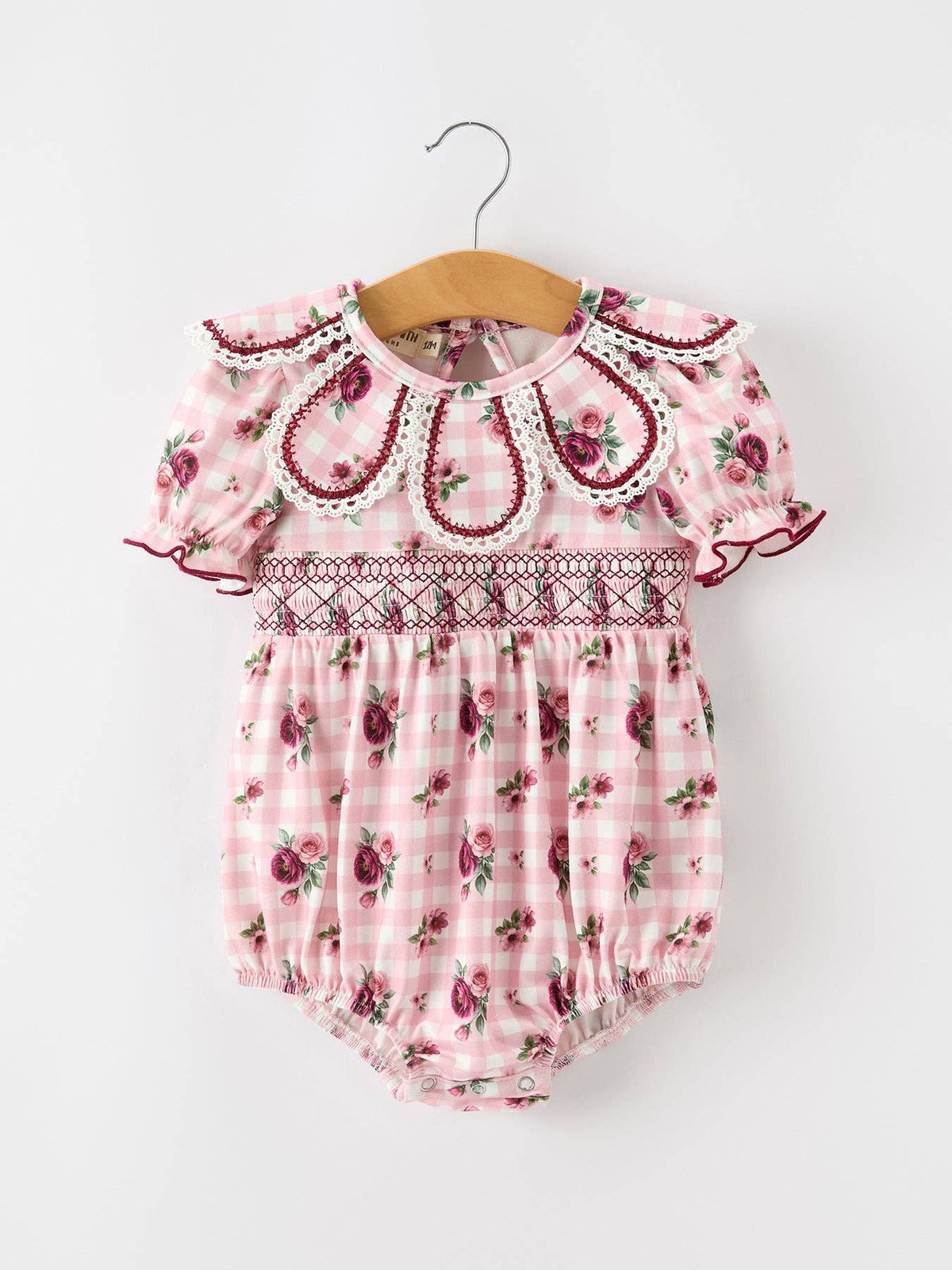 Vintage Smocked Floral Romper