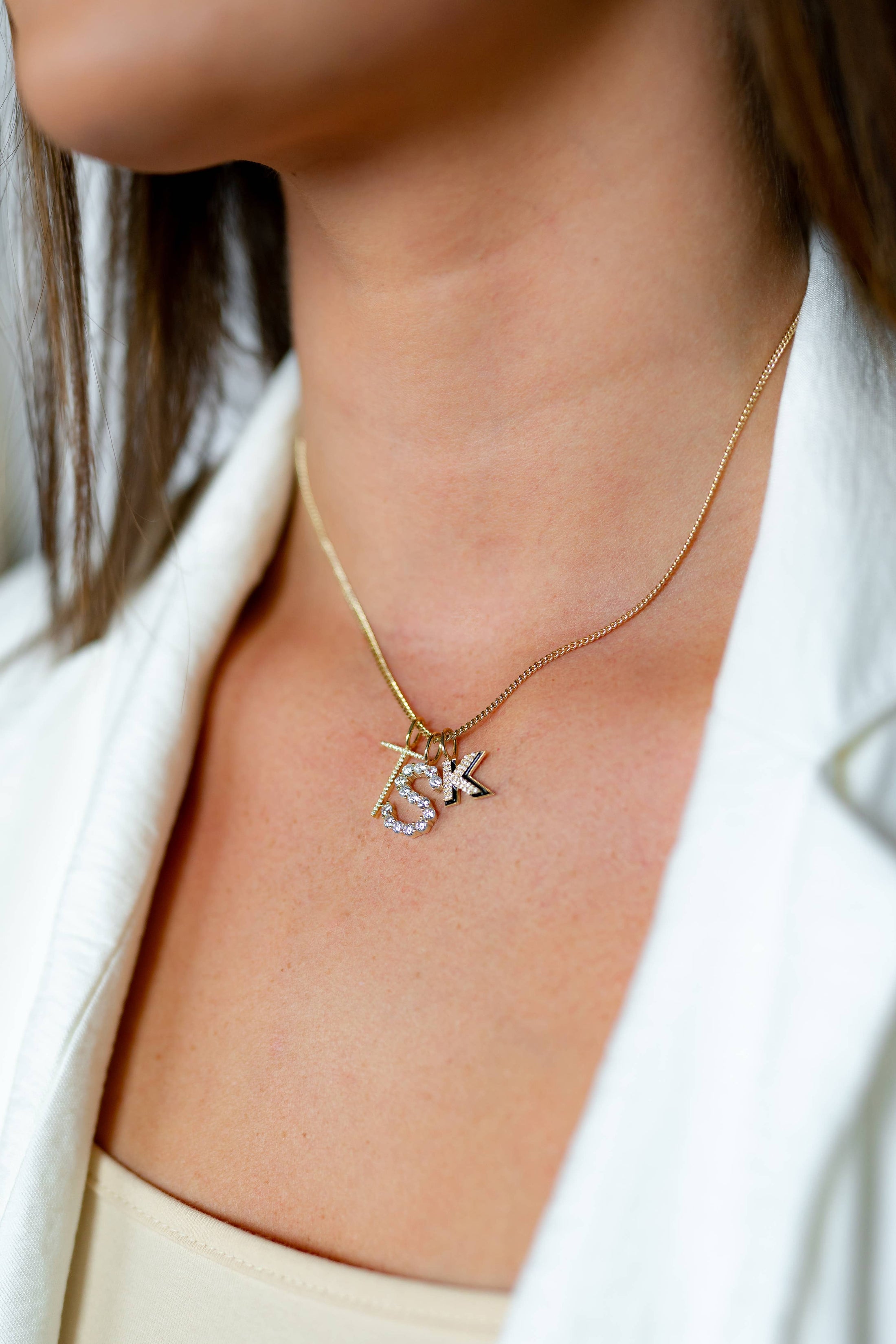 Peace and Love Charm: Gold