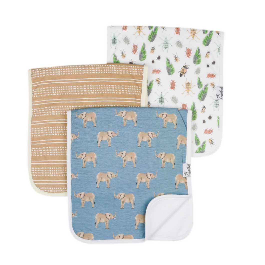 Copper Pearl Burp Cloth Set - Peanut