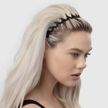 Load image into Gallery viewer, Kitsch Zig Zag Handbands - black//tortoise
