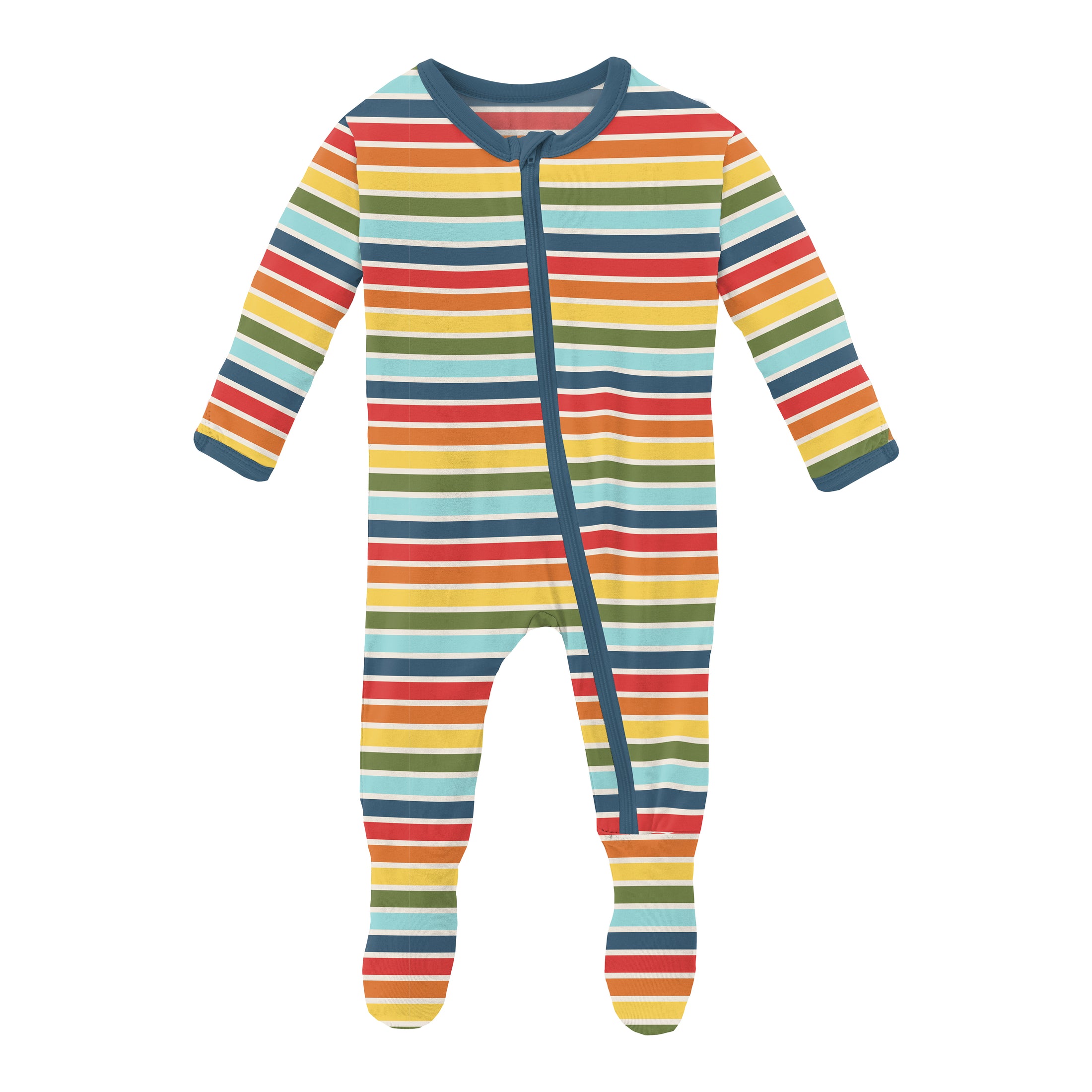 Kickee Pants Footie - Groovy Stripe