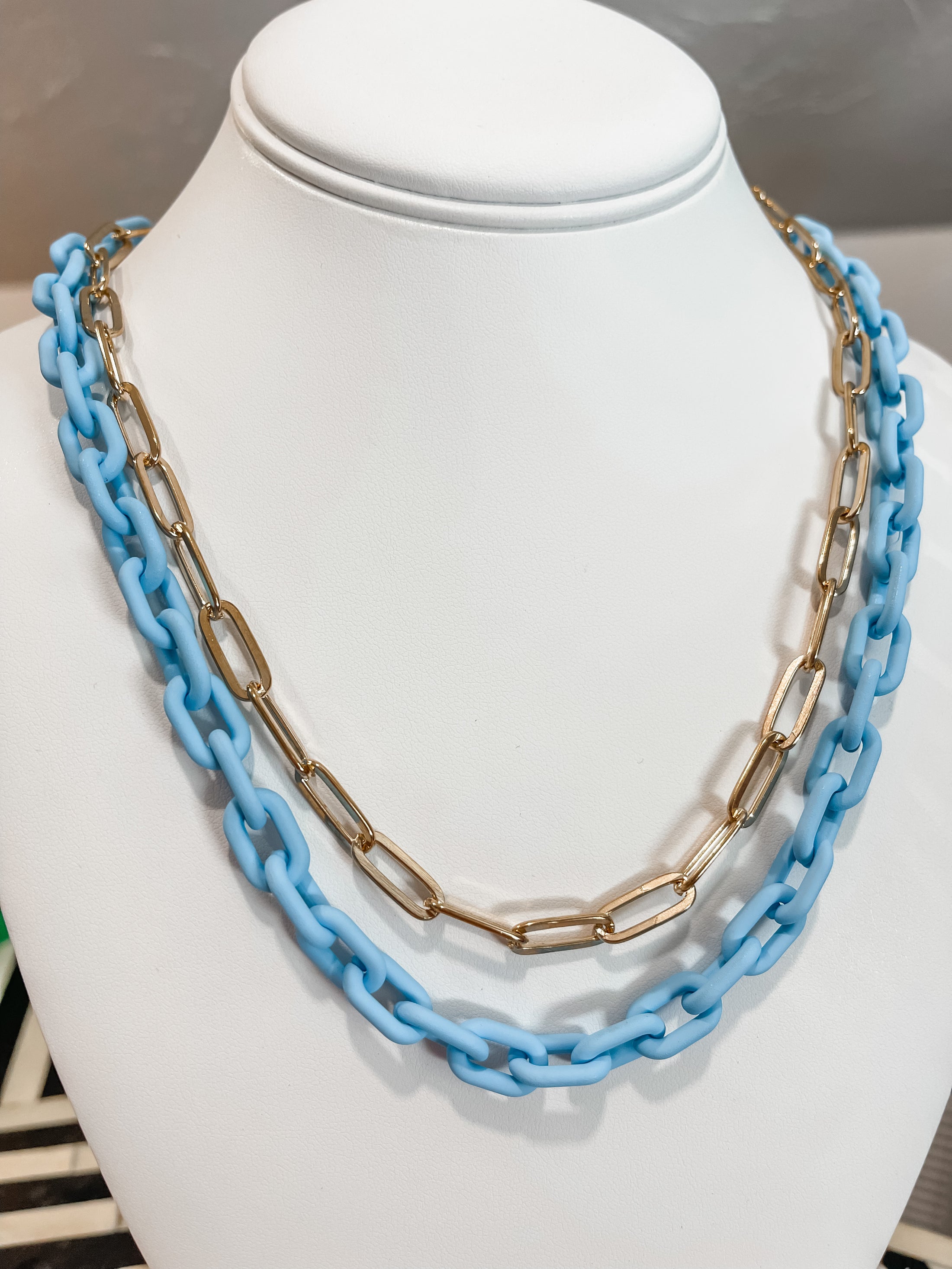 Sky Double Layer Chain Necklace