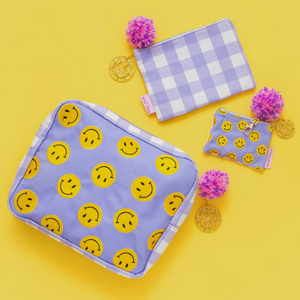 Smiley Card Holder Keychain