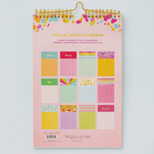 Special Dates Calendar Notebook