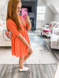 Load image into Gallery viewer, Cambrie Tiered Dress - Orange
