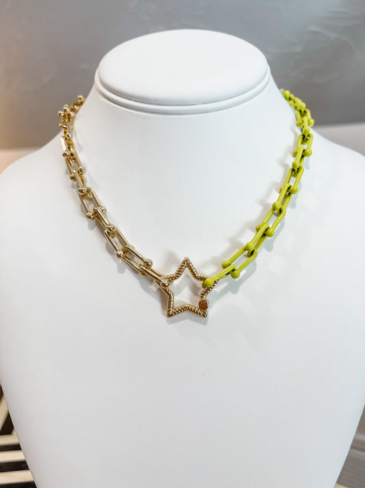 Sherbet Star Link Necklace