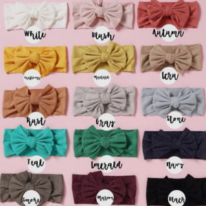 Ribbed Bow Headbands