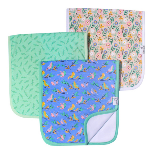 Copper Pearl Burp Cloth Set - Birdie